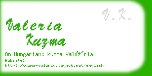 valeria kuzma business card